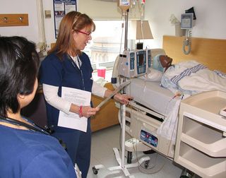 Nurses participate in HUP's Patient Safety Unit, working to identify simulated medical errors.